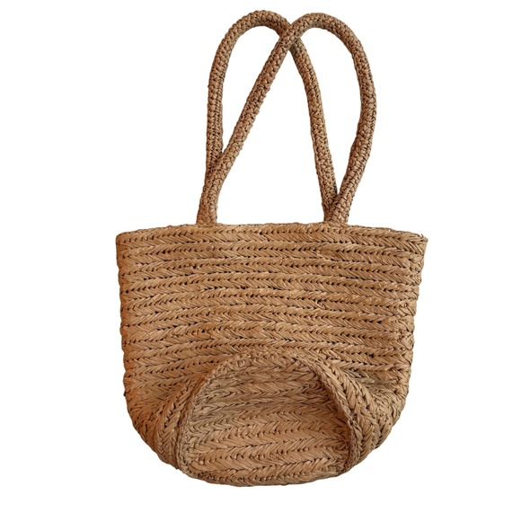 NWT J. Crew Malta Handwoven Straw Tote CJ878 - Picture 3 of 9